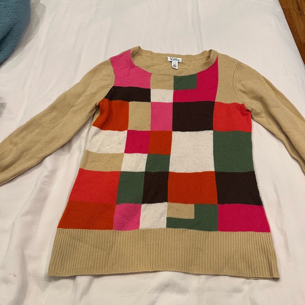 Lilly Pulitzer wool and cashmere checkered sweater
